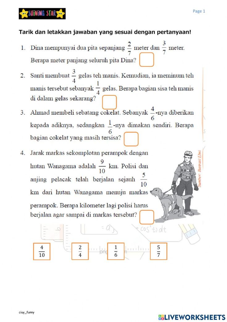 20 latihan soal cerita matematika kelas 4 tentang pecahan campuran bikin anak jenius