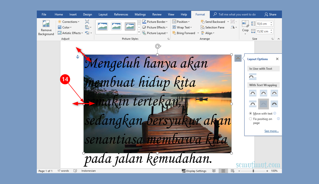 Cara Membuat Tulisan Di Atas Gambar Microsoft Word Lengkap Semutimut