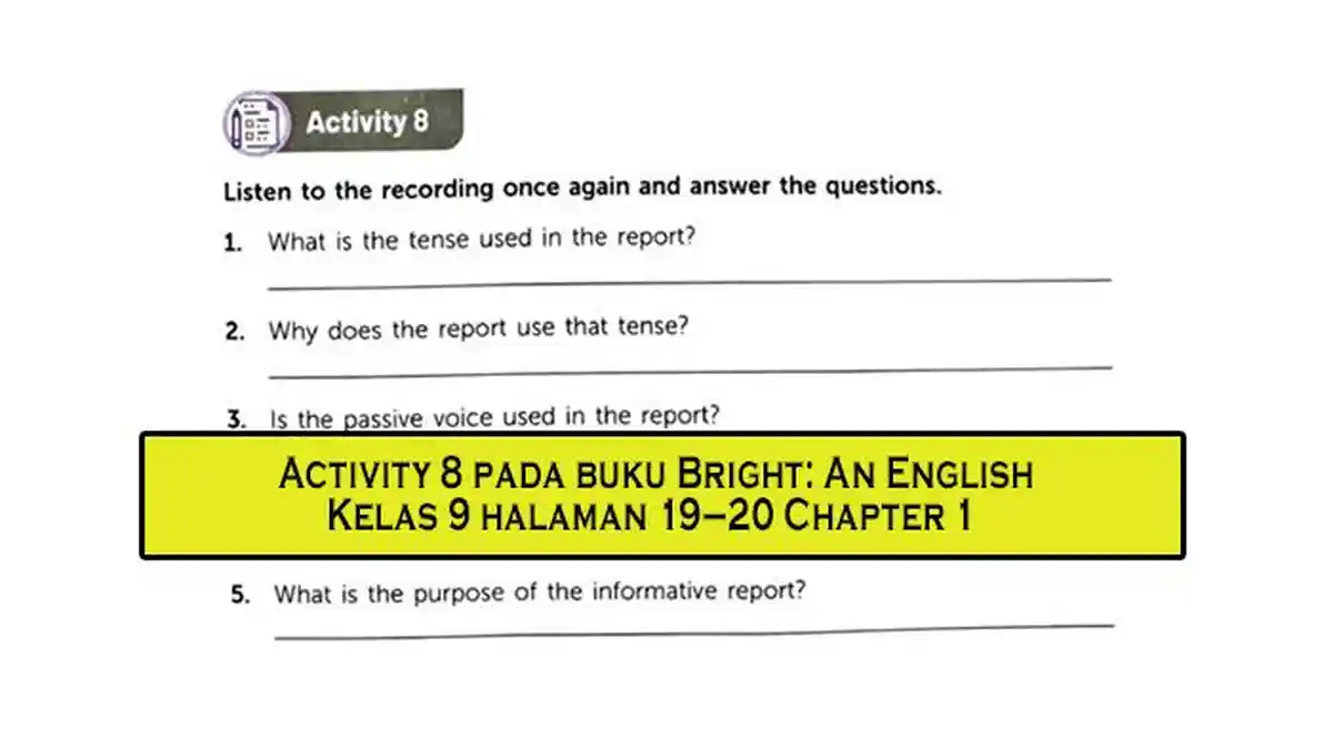 Kunci Jawaban Bright An English Kelas 9 Halaman 19-20 Chapter 1 Unit 2