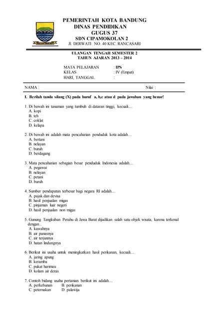 7 Contoh Soal Essay IPS Kelas 4 Semester 2 Kurikulum Merdeka yang Wajib Dikuasai Siswa