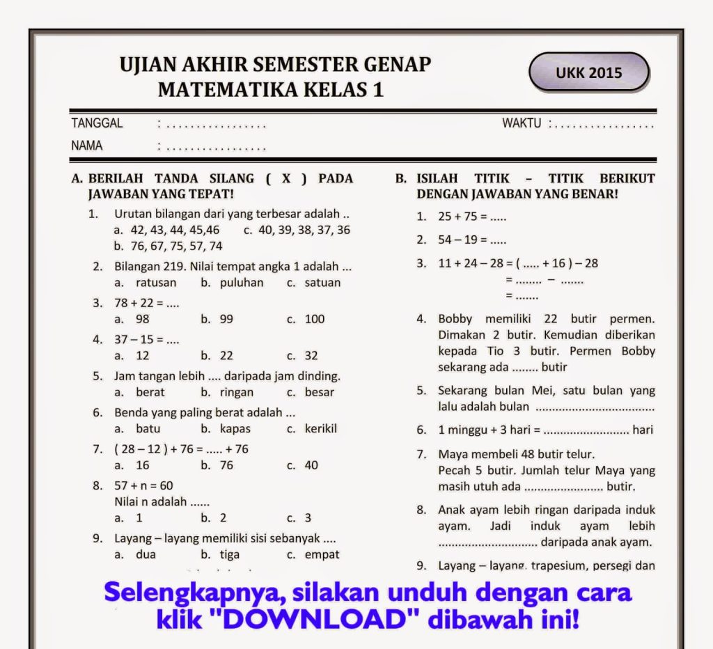 7 Rahasia Mempercepat Nilai Siswa dengan Aplikasi Analisis Soal UTS SD Kurikulum 2013 Kelas 1