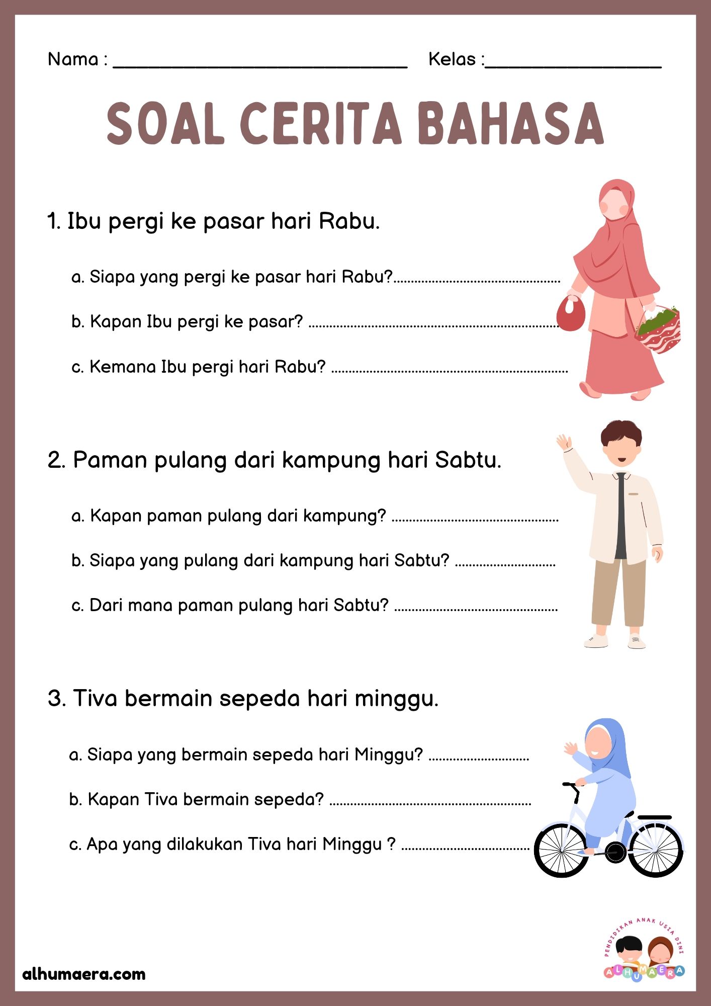Lembar Kerja Bahasa Terapi Balon