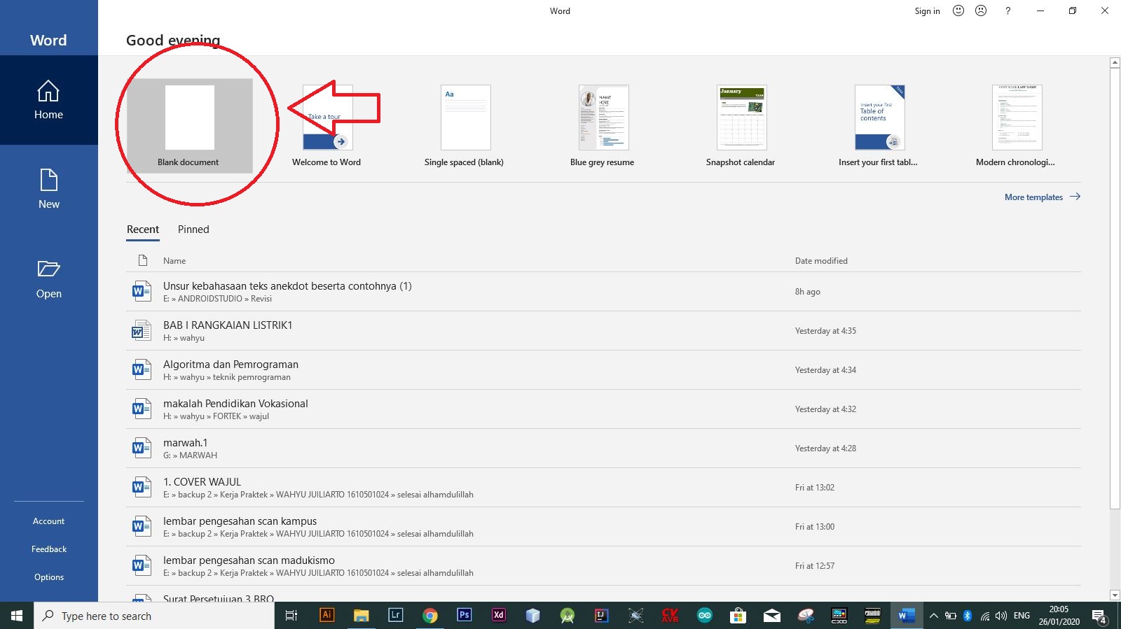 Cara Mengubah Lembar Kerja MS Word Ukuran 20×10 untuk Grafik Riset Medsos Dominasi Berita