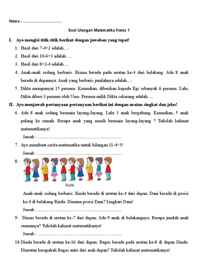 Contoh Soal Esay Kelas 1 Tema 1 Ternyata Bisa Dicetak Langsung, Ini Daftar Lembar Kerja Siswa Paling Lengkap