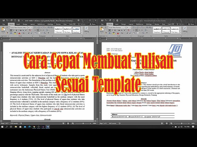 Mengubah Word Menjadi Template Paper Jurnal Bootcamp 30 Hari, Hindari Pilih Jurnal Salah