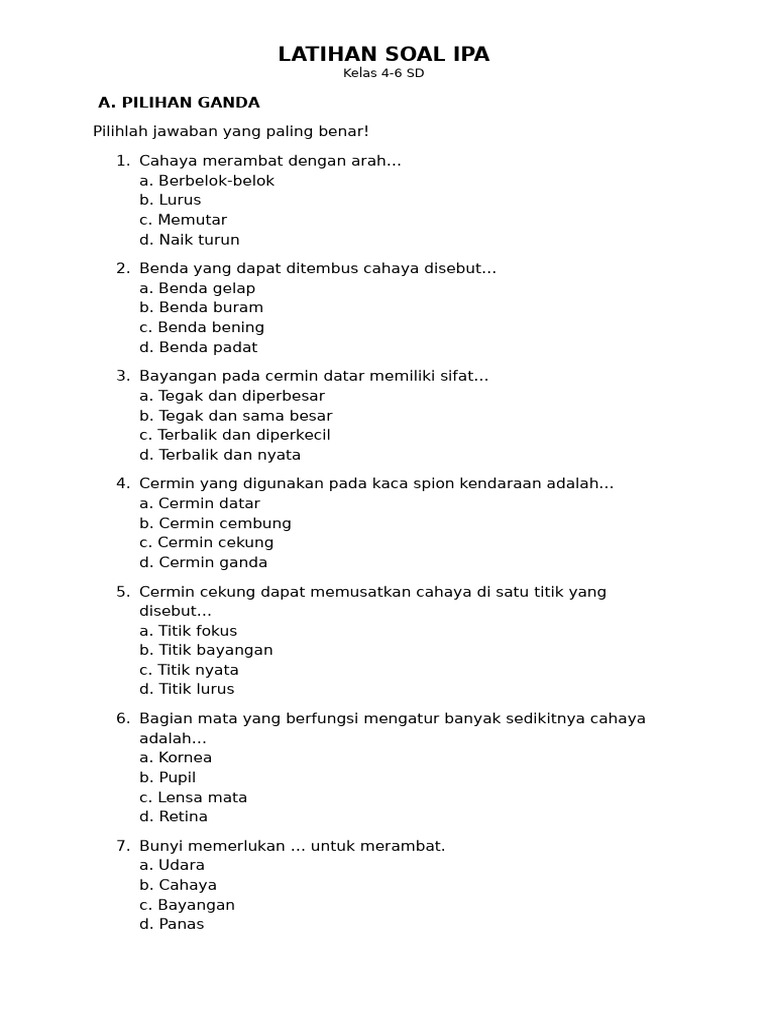Terbukti 5 Cara Latihan Soal dan Jawaban IPA Kelas 4 5 6 SD yang Bikin Nilai Naik di 2026