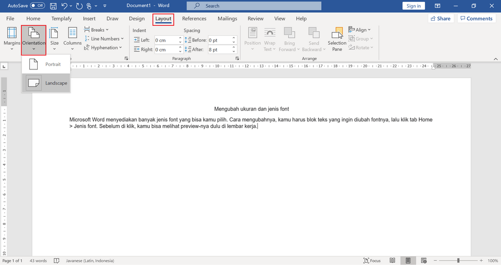 Ternyata Ini Cara Mengubah Lembaran Bawah Menjadi Ke Atas di MS Word Yang Sangat Mudah