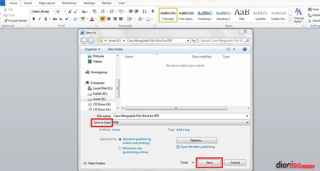 Ternyata Semudah Ini Mengubah Word Menjadi PDF Word 2010 dan Menghilangkan Garis Merah Sekaligus