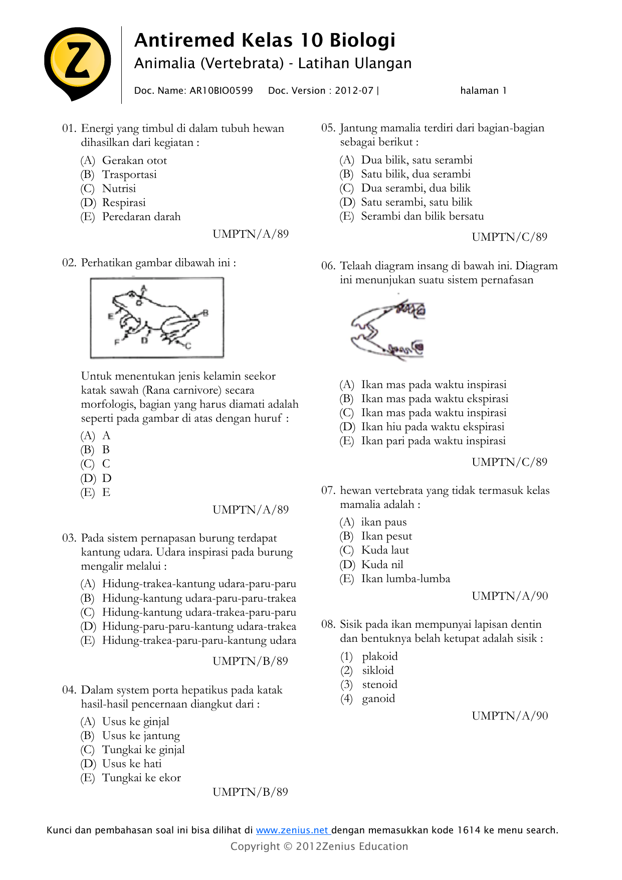 Soal Biologi Dalchaebi