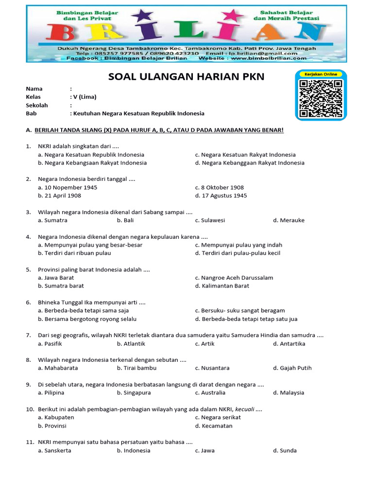 Latihan Soal PKN Kelas 3 Indonesia Kebanggaanku Bab 4 Memupuk Jiwa